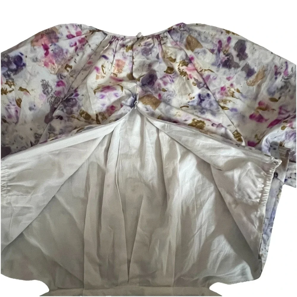 J. Crew x Flora Obscura Cutout‎ Dress Kaleidoscope Floral Boho Indie Whimsical 6